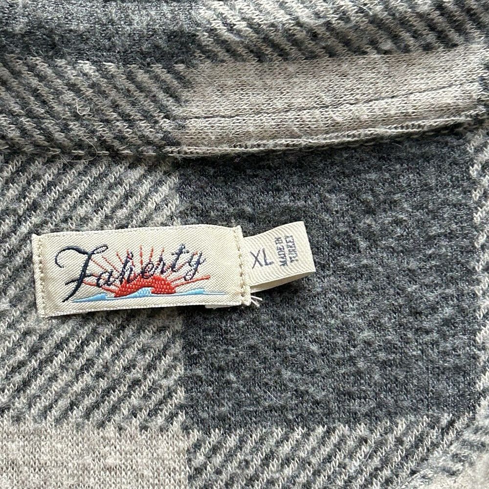 Faherty Legend Sweater Shirt‎ Women Size XL Tan Buffalo Plaid Tuckernuck $168 - Picture 9 of 12